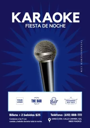 Edita un flyer de Karaoke