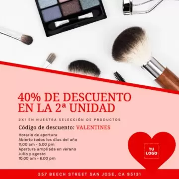 Edita un cartel de salón de belleza