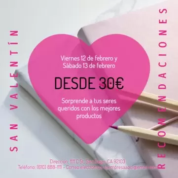 Edita una plantilla de San Valentín