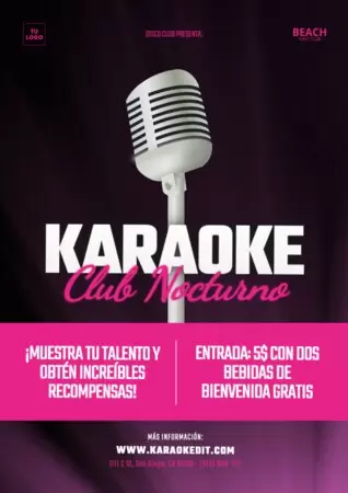 Edita un flyer de Karaoke