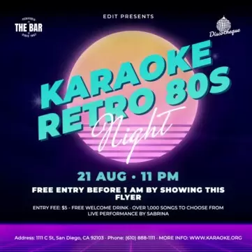 Edit a karaoke flyer