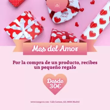 Edita una plantilla de San Valentín