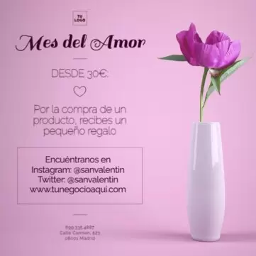 Edita una plantilla de San Valentín