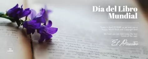 Edita una plantilla del día del libro