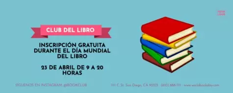 Edita una plantilla del día del libro
