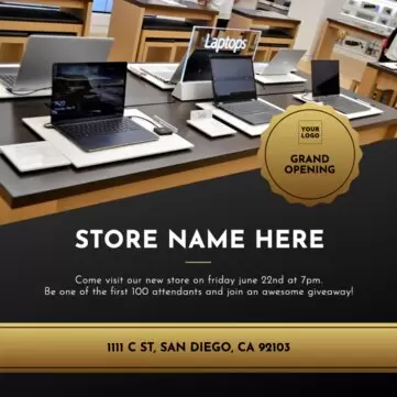 Edit a template for electronics store