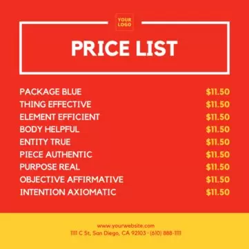 Edit a price list template