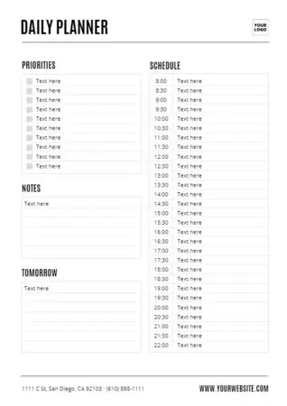 Modifica un planner giornaliero