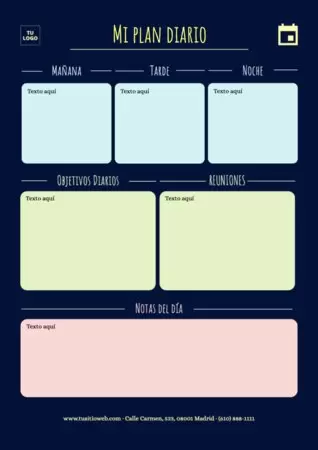 Edita un planificador diario