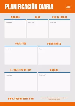 Edita un planificador diario