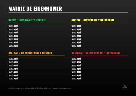 Edita una Matriz Eisenhower