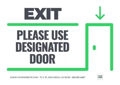 Edit an entry or exit sign