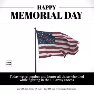 Edit a Memorial Day template