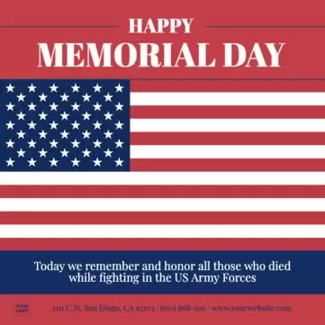 Edit a Memorial Day template