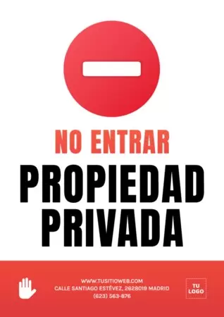 Editar un cartel de No entrar