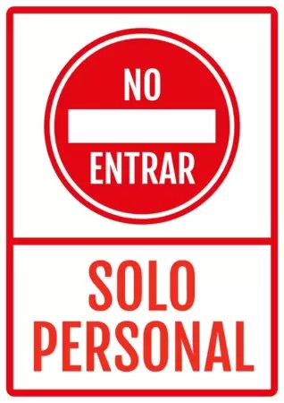 Editar un cartel de No entrar