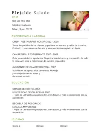 Editar mi curriculum