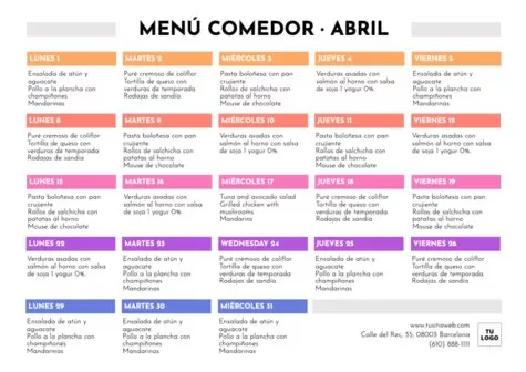 Edita un planner mensual