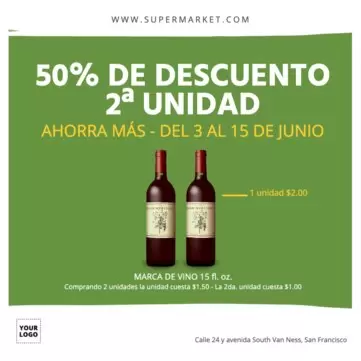 Editar un cartel para supermercado