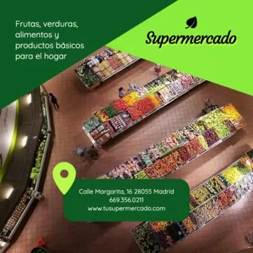 Editar un cartel para supermercado
