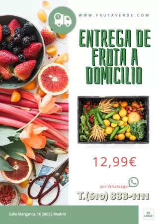 Edita una plantilla para entrega a domicilio