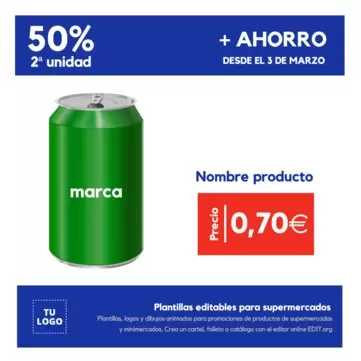 Editar un cartel para supermercado