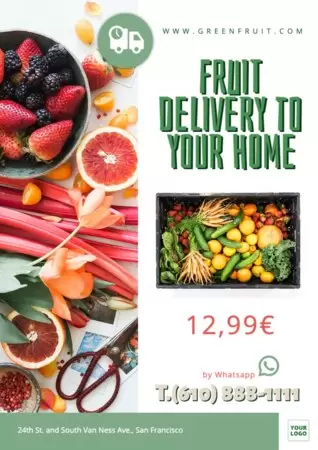 Edit a home delivery poster template