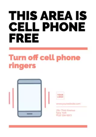 Edite um cartaz de proibido celulares