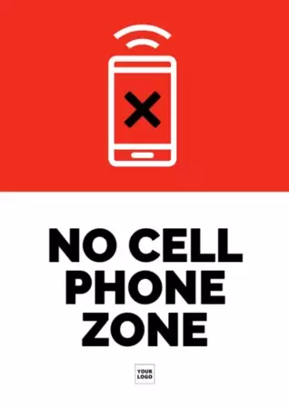 Edite um cartaz de proibido celulares