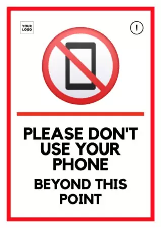 Bearbeite ein Handyverbots-Schild