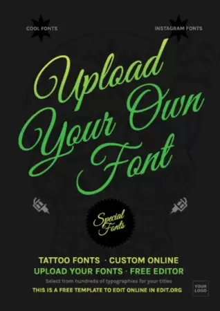 Upload your fonts on the editor