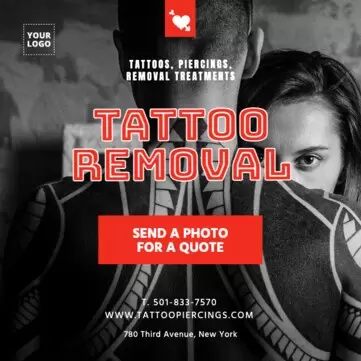 Bearbeite eine Vorlage für Tattoostudios
