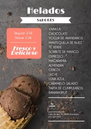Edita un diseño para heladerías