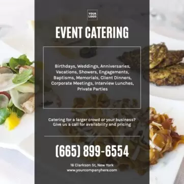 Edit a catering menu