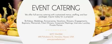Edit a catering menu