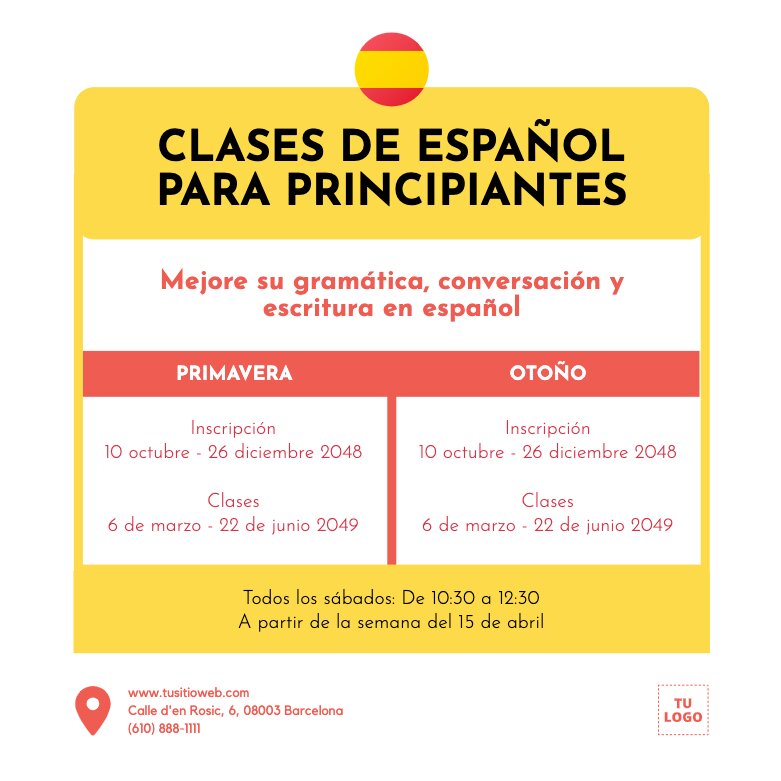 Diseños Para Anuncios De Clases Y Cursos De Idiomas 5718