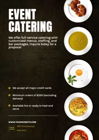 Edit a catering menu