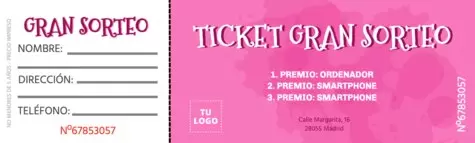 Crea un boleto de rifa