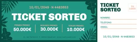 Crea un boleto de rifa