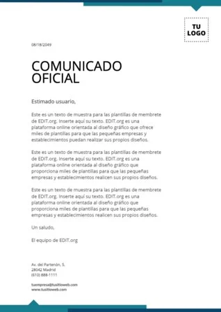 Editar un comunicado oficial