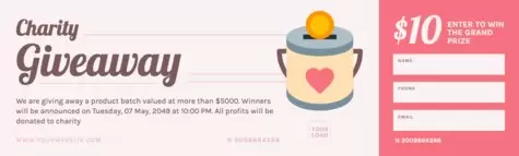 Crie um bilhete de rifa