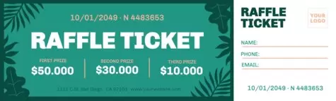 Crie um bilhete de rifa