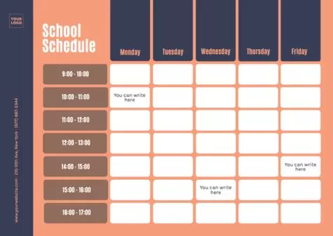 Edit a class timetable