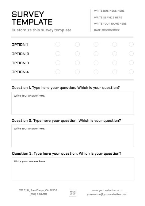 Survey Generator Free Printable Free Templates Printable