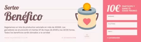 Crea un boleto de rifa