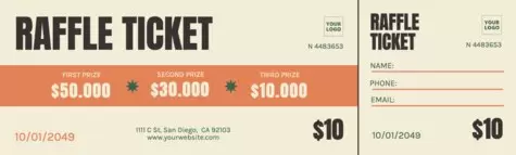 Crie um bilhete de rifa