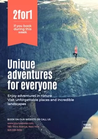 Publicar um folheto sobre escalada