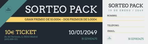 Crea un boleto de rifa