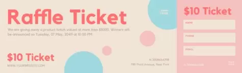 Crie um bilhete de rifa