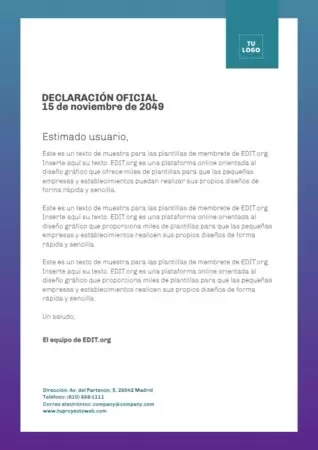 Editar un comunicado oficial